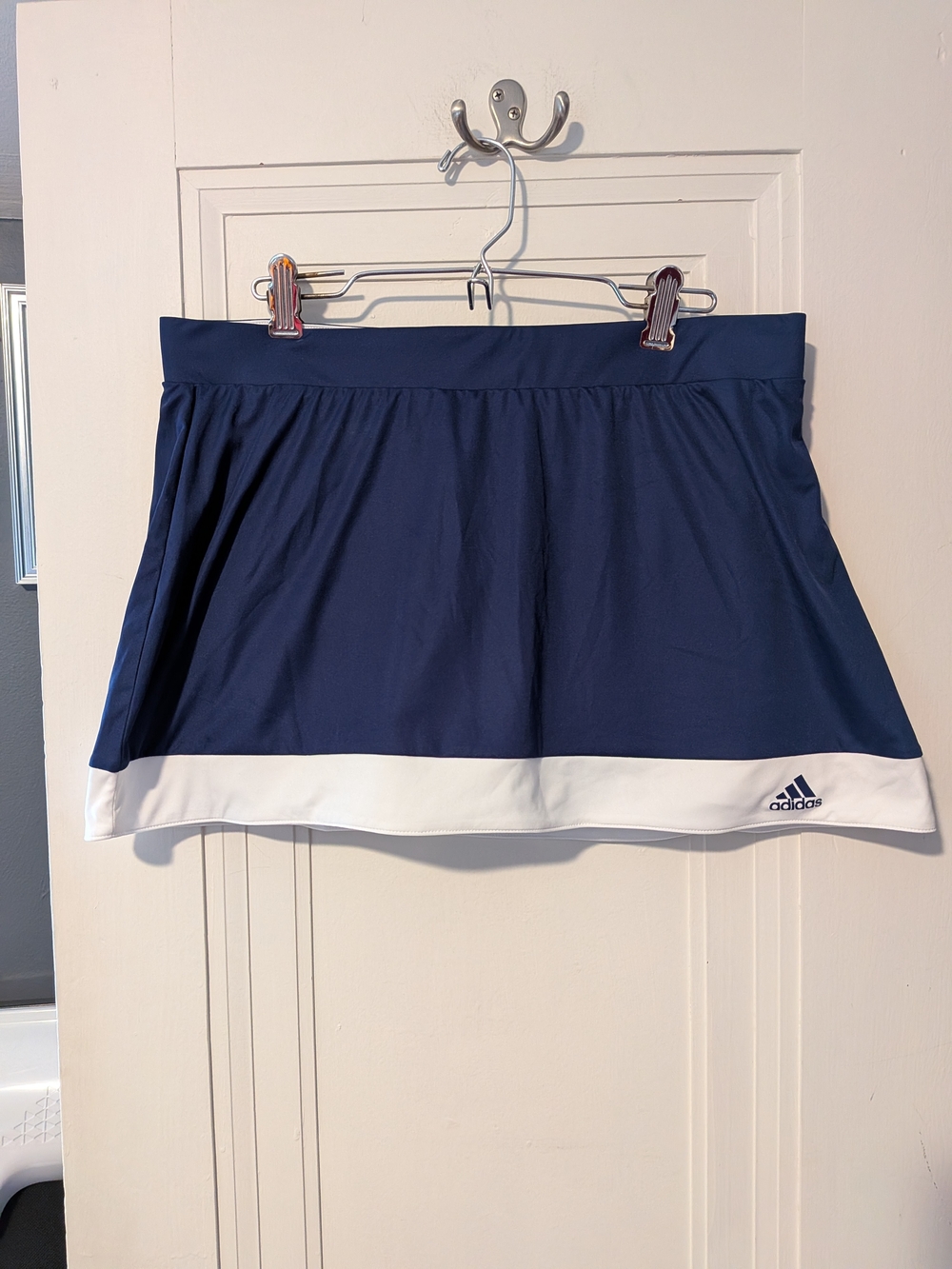 adidas Navy and White Athletic Skort